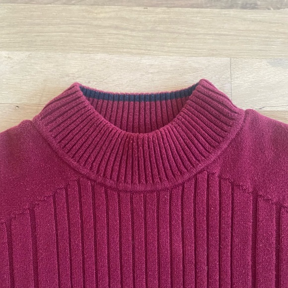 Claiborne Men’s deep red/burgundy crew neck sweater size L - Picture 5 of 9
